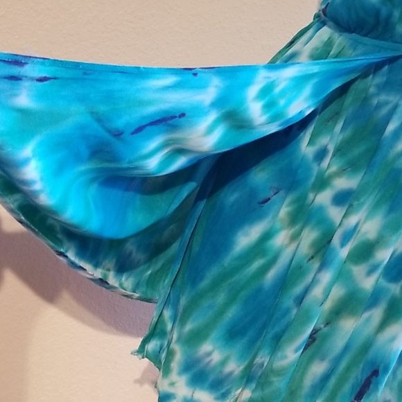 Halter gauze dress/tunic lg tie-dyed - Picture 2 of 8